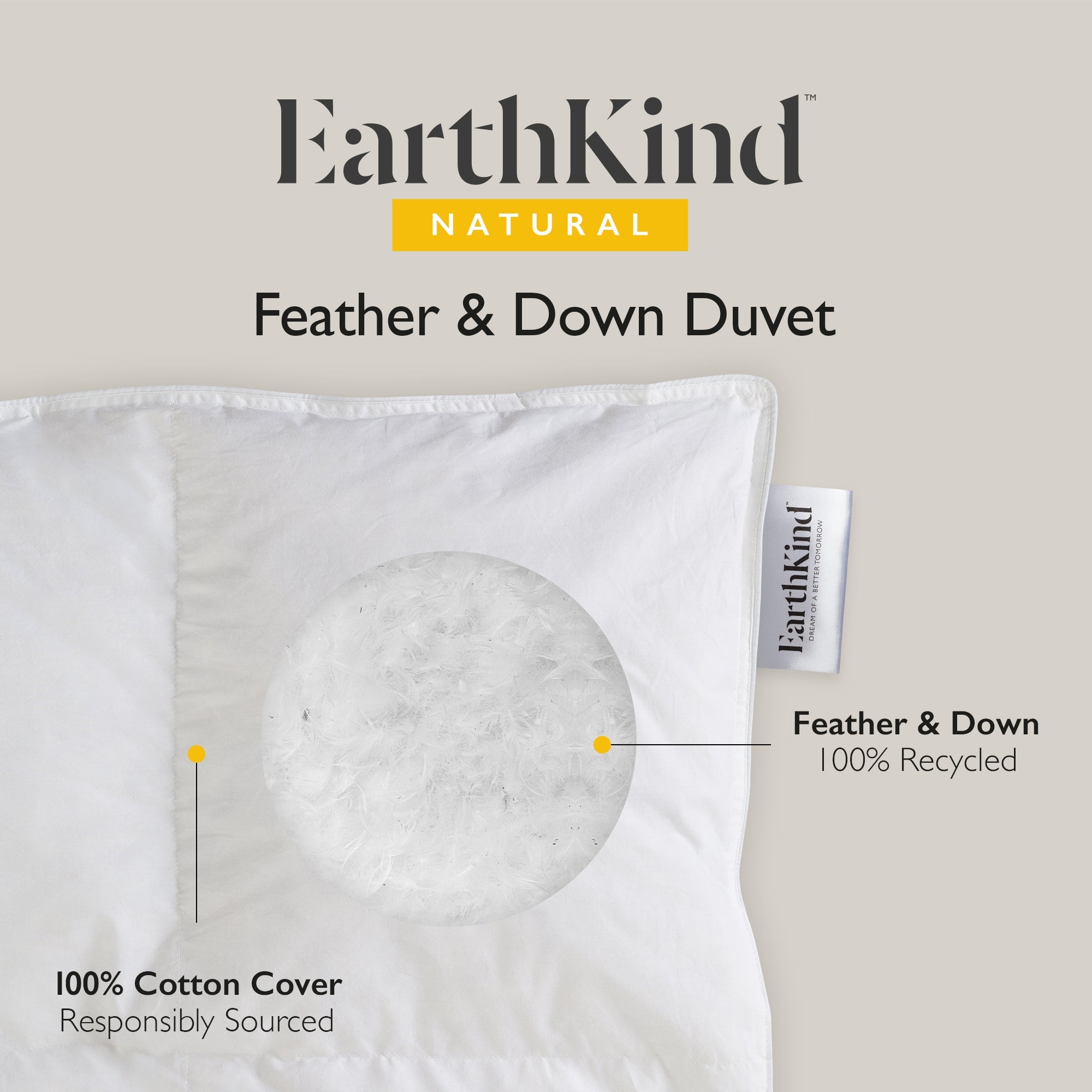 Earthkind Feather & Down Duvet, 10.5 Tog, Double