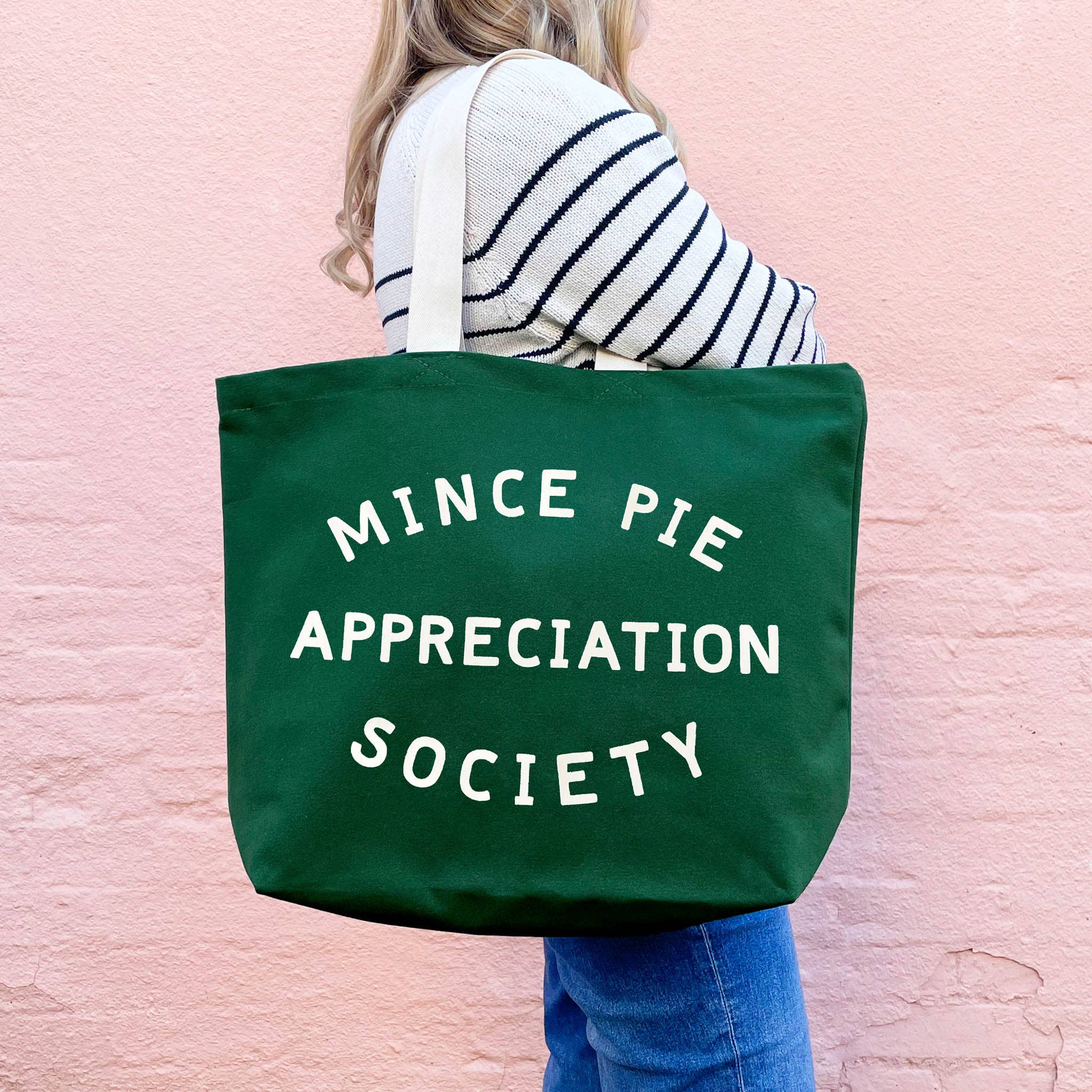 Mince Pie Appreciation Society - Forest Green Tote Bag