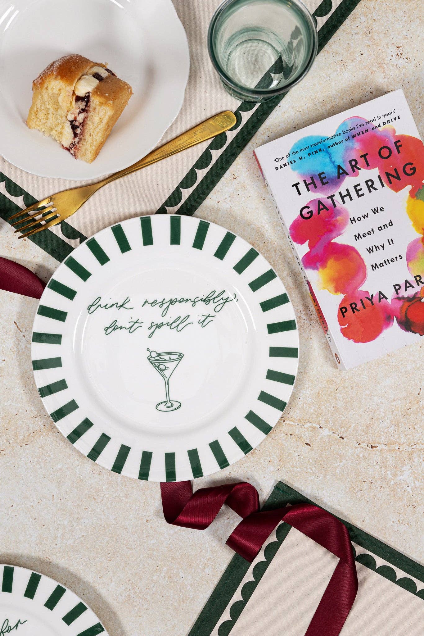 Drink Responsibly, Don't Spill Bone China Plate