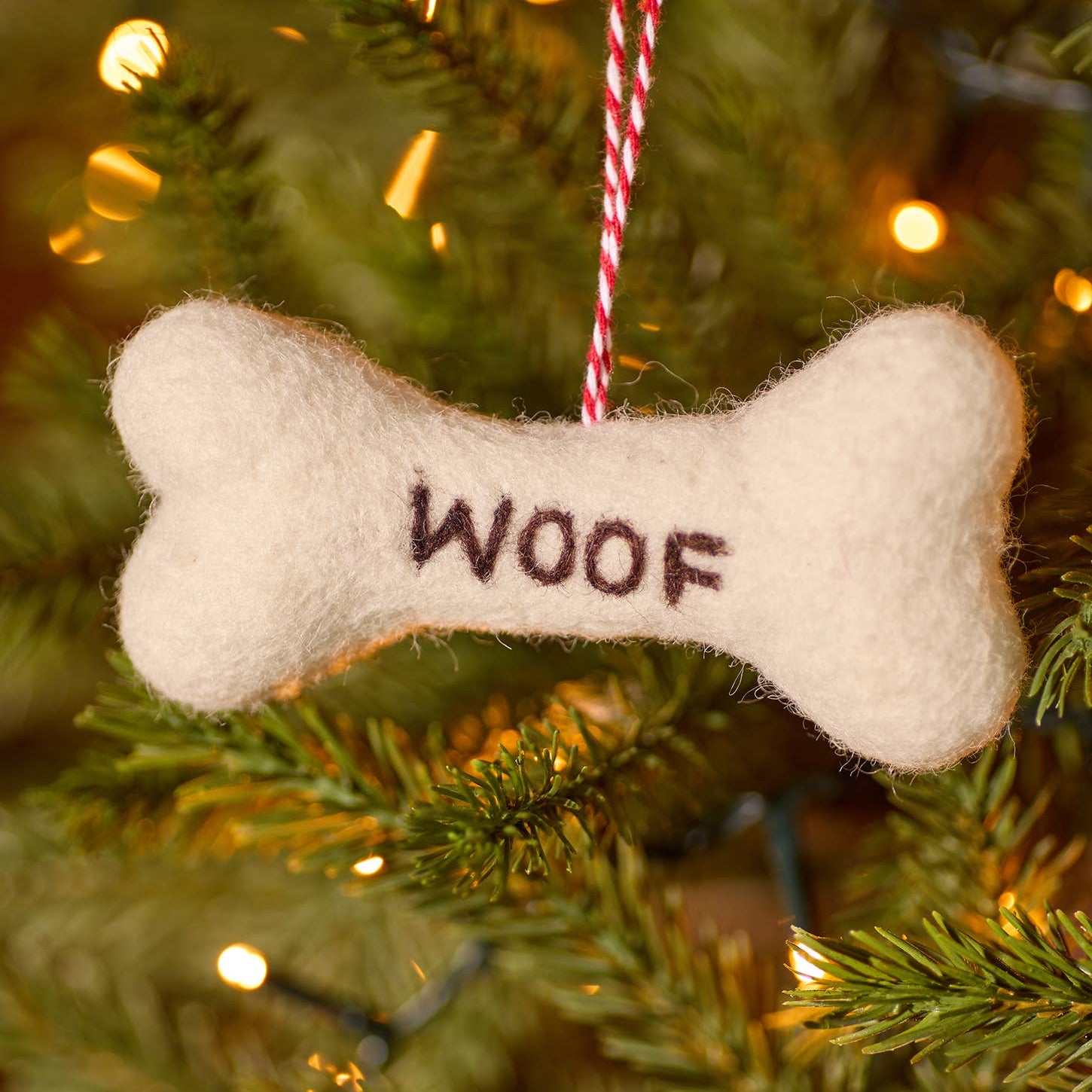 Felt Woof Bone Decoration