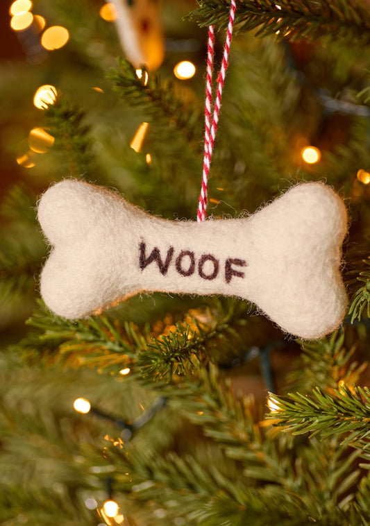 Felt Woof Bone Decoration