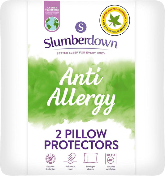 Slumberdown Anti Allergy Pillow Protector - 2 Pack