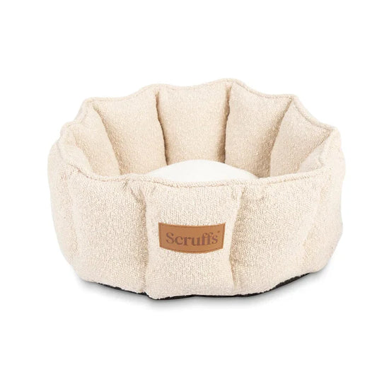 Scruffs Boucle Cat/Small Dog Bed - Cream