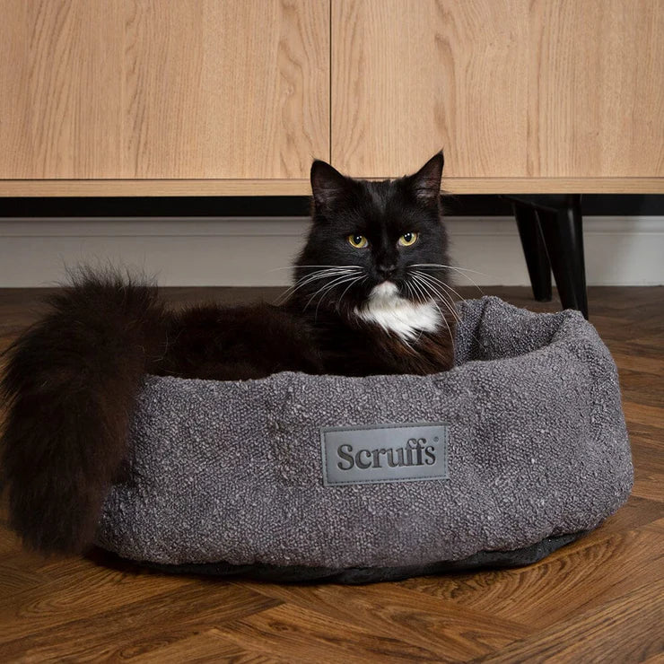 Scruffs Boucle Cat/Small Dog Bed - Grey