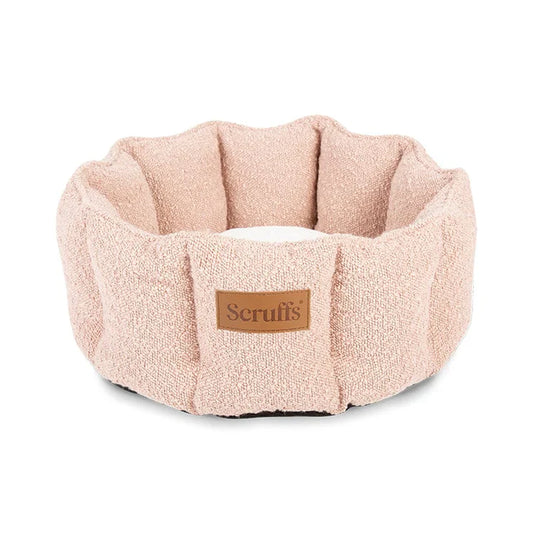 Scruffs Boucle Cat/Small Dog Bed - Blush