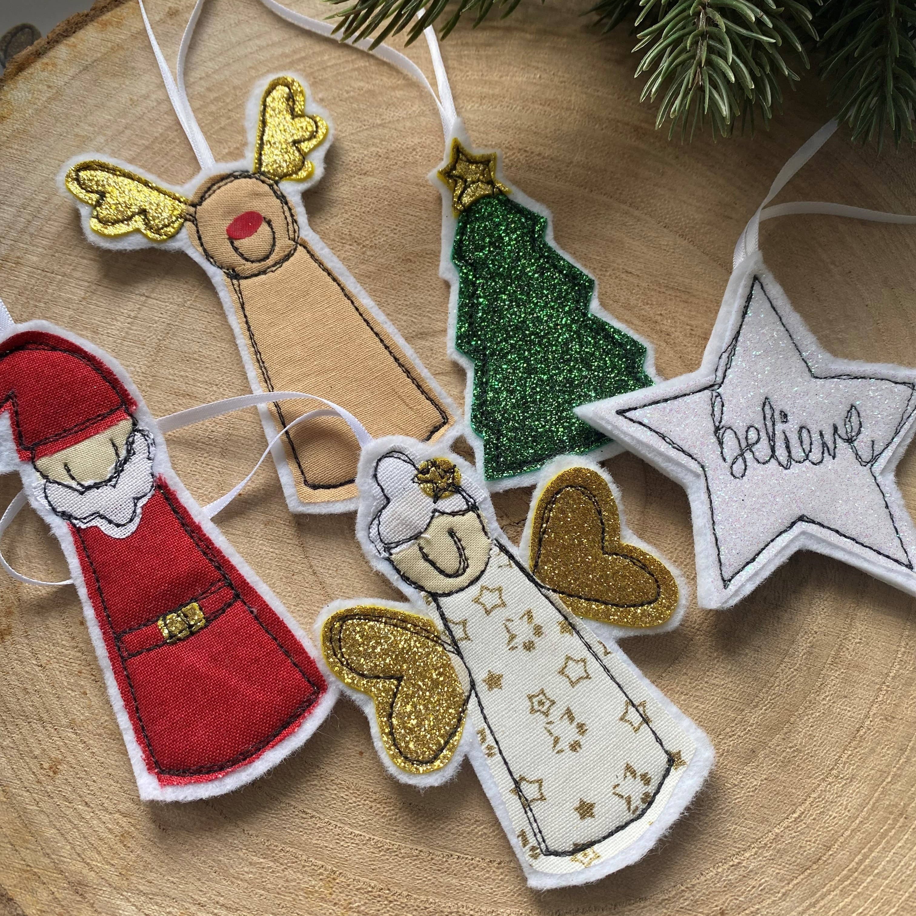 Set of 5 mini Christmas decorations