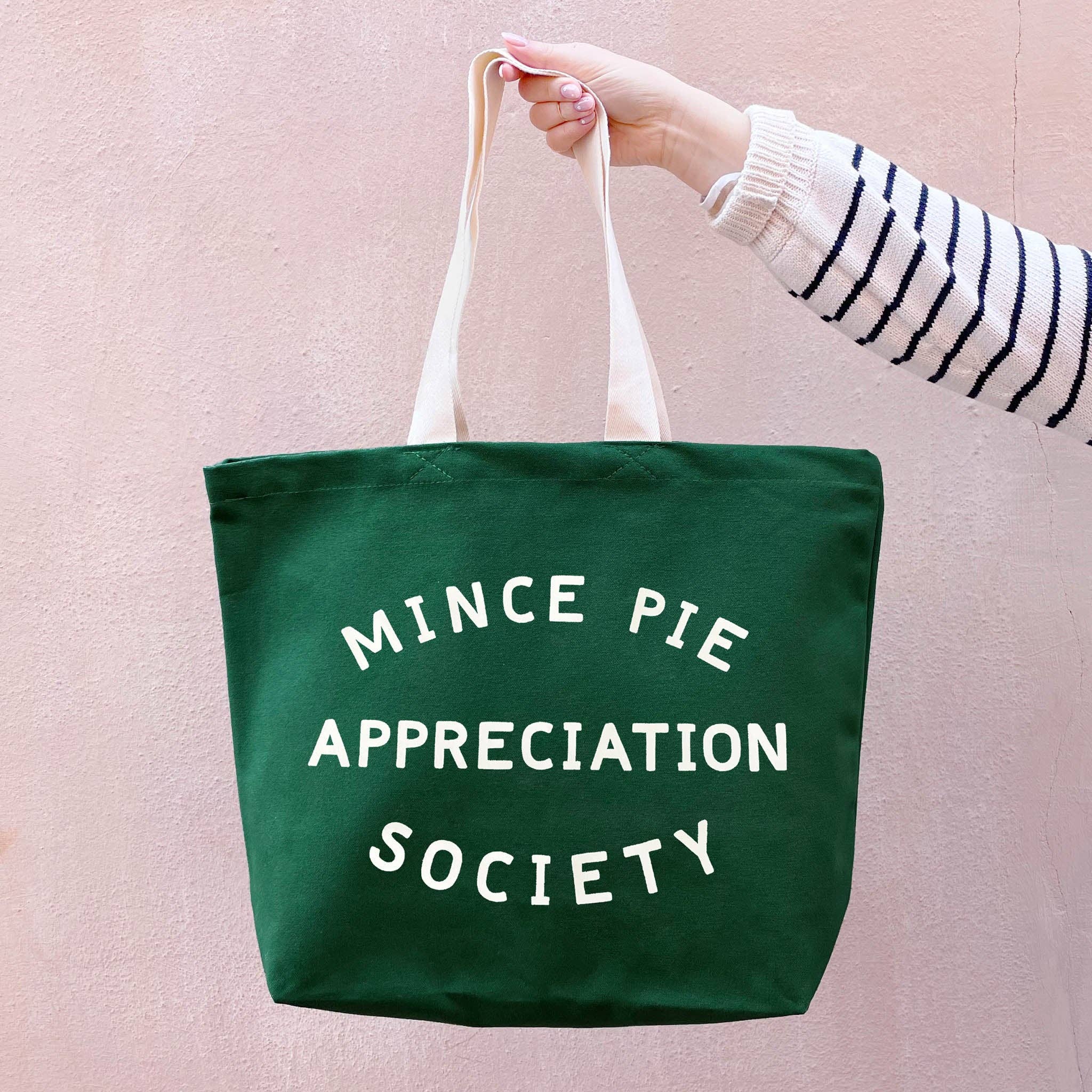 Mince Pie Appreciation Society - Forest Green Tote Bag