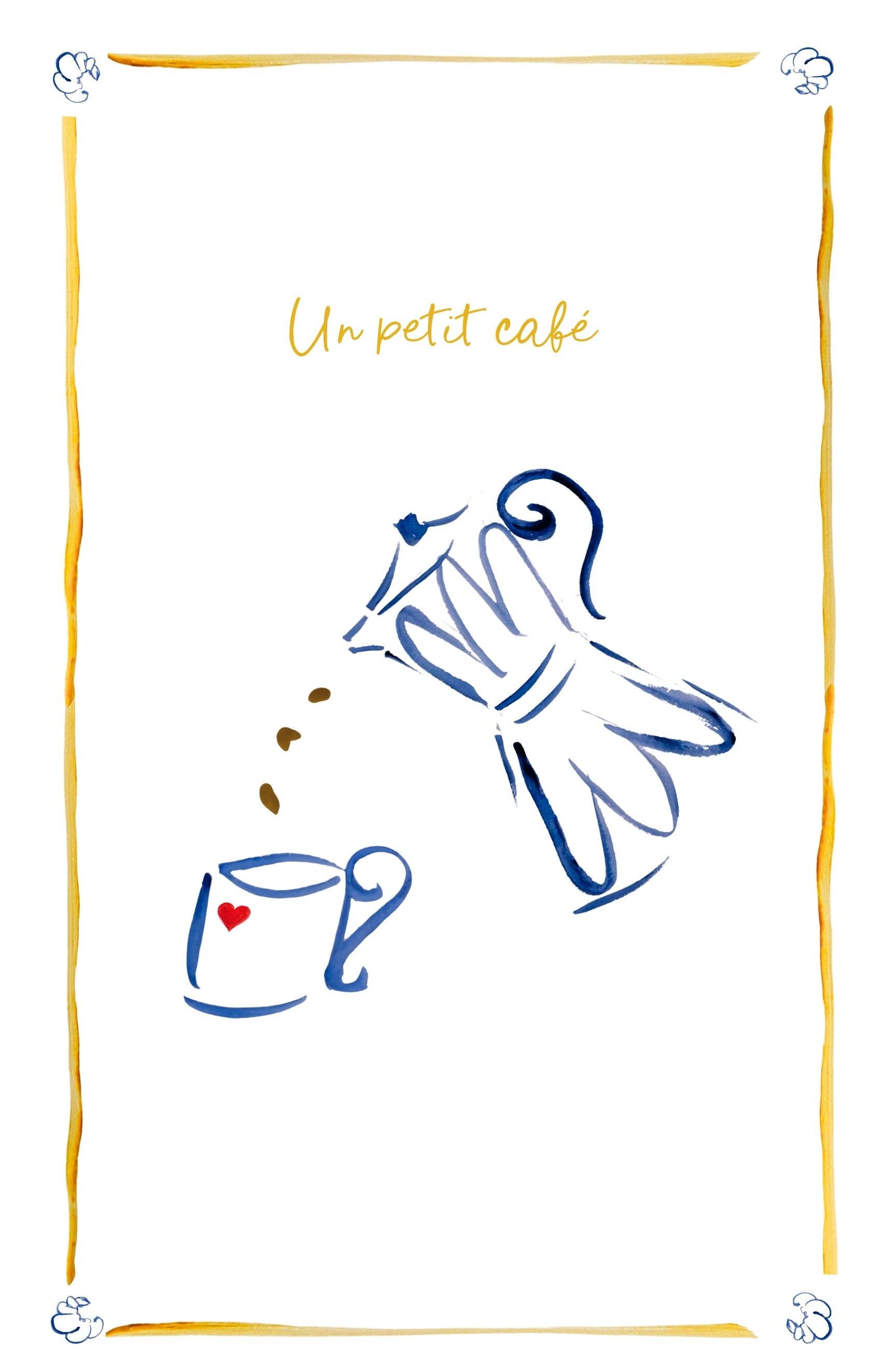 Un Petit Café Linen Tea Towel