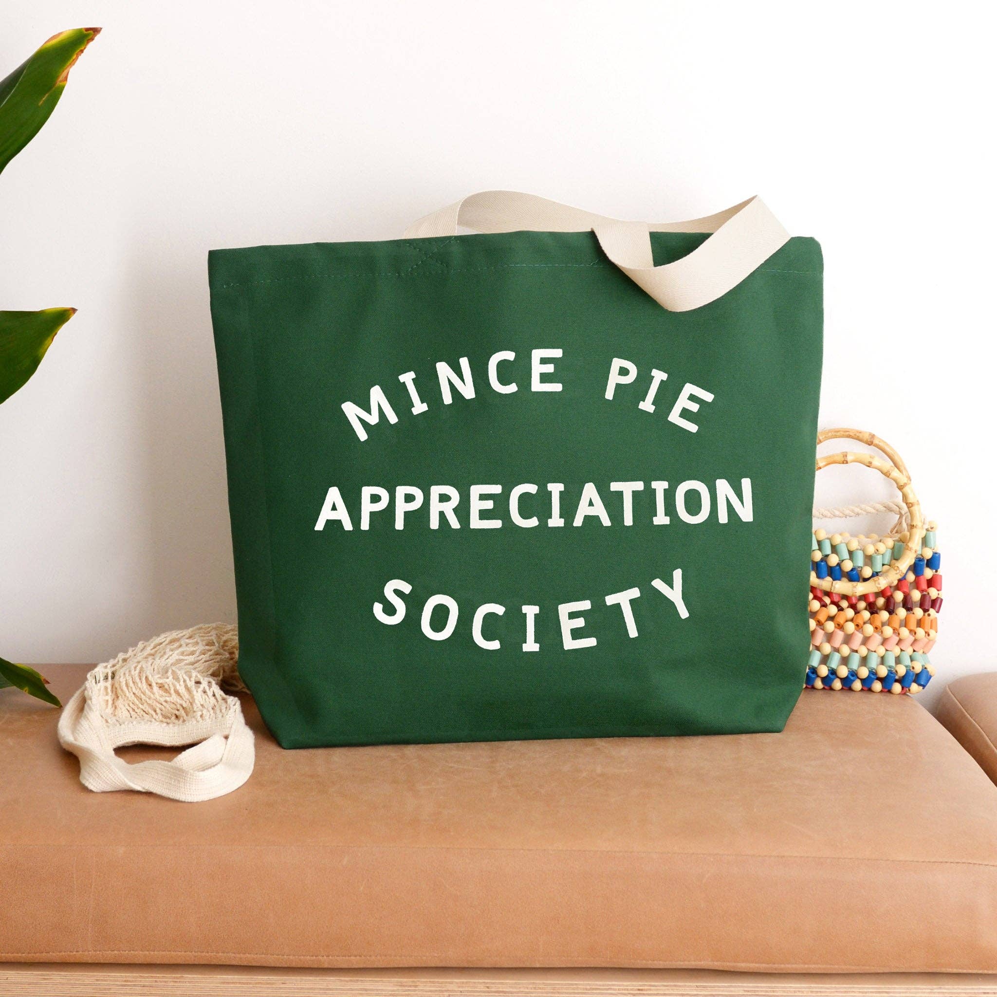 Mince Pie Appreciation Society - Forest Green Tote Bag