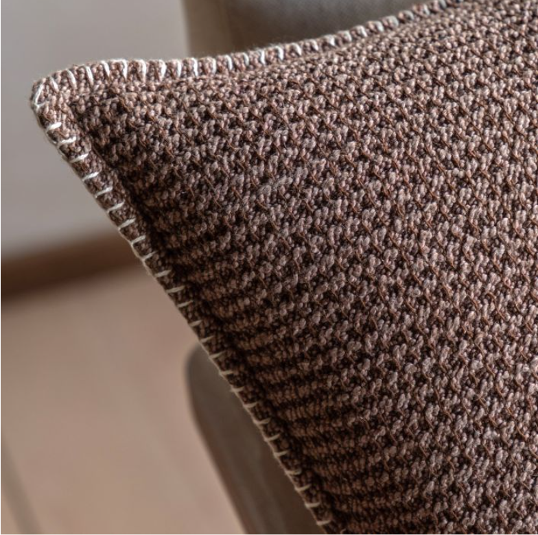 Alder Textured Cushion Brown
