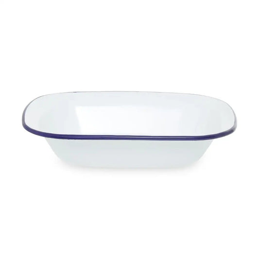 Enamel 26cm Pie Dish - White