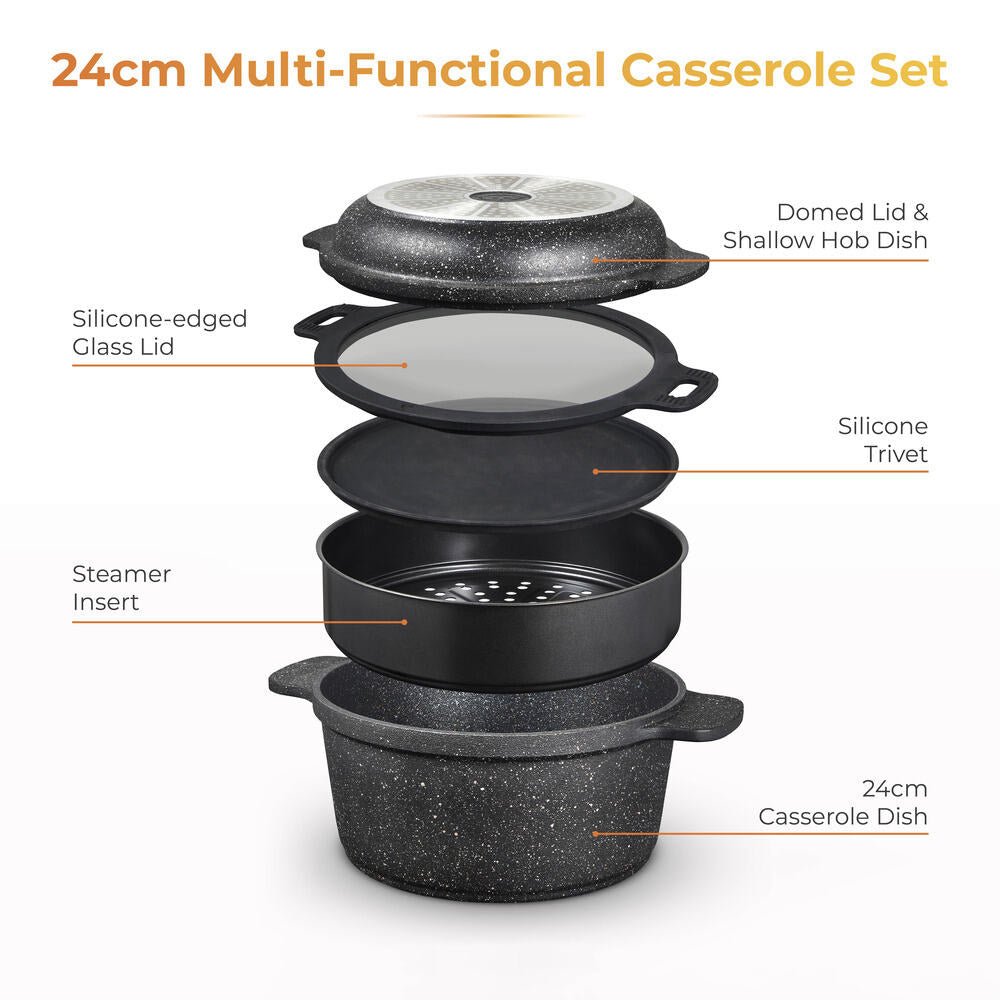 Tower Precision 24cm Multi Function Casserole Set