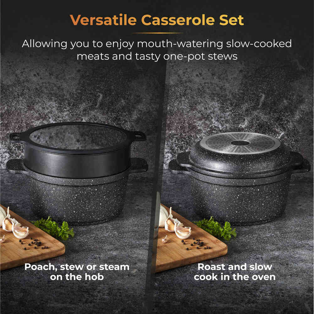 Tower Precision 24cm Multi Function Casserole Set