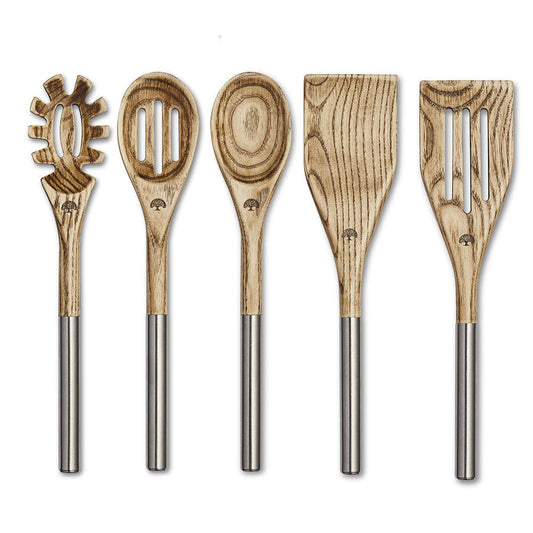 Barbary Oak Hoxton 5 Piece Utensil Set