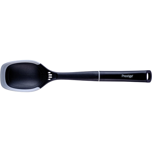 Prestige Solid Spoon Scratch Preventing Featuring Grey silicone edges