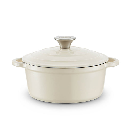 Barbary & Oak Foundry 20cm Cast Iron Casserole Pot - Cream