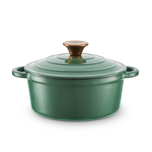 Barbary & Oak Foundry 20cm Cast Iron Casserole Pot - Green