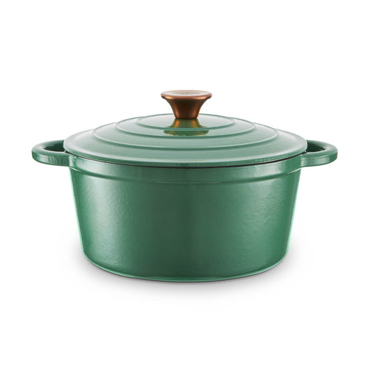 Barbary & Oak Foundry 24cm Cast Iron Casserole Pot - Green