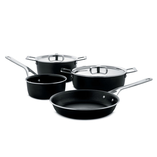 Alessi Black Aluminium Non - Stick Cookware Set 4 Piece