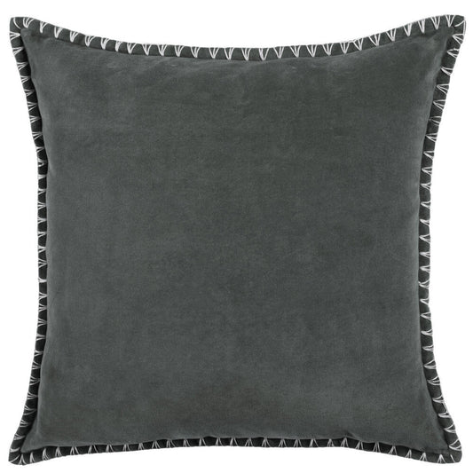 Stitch Feather Filled Cushion - Storm