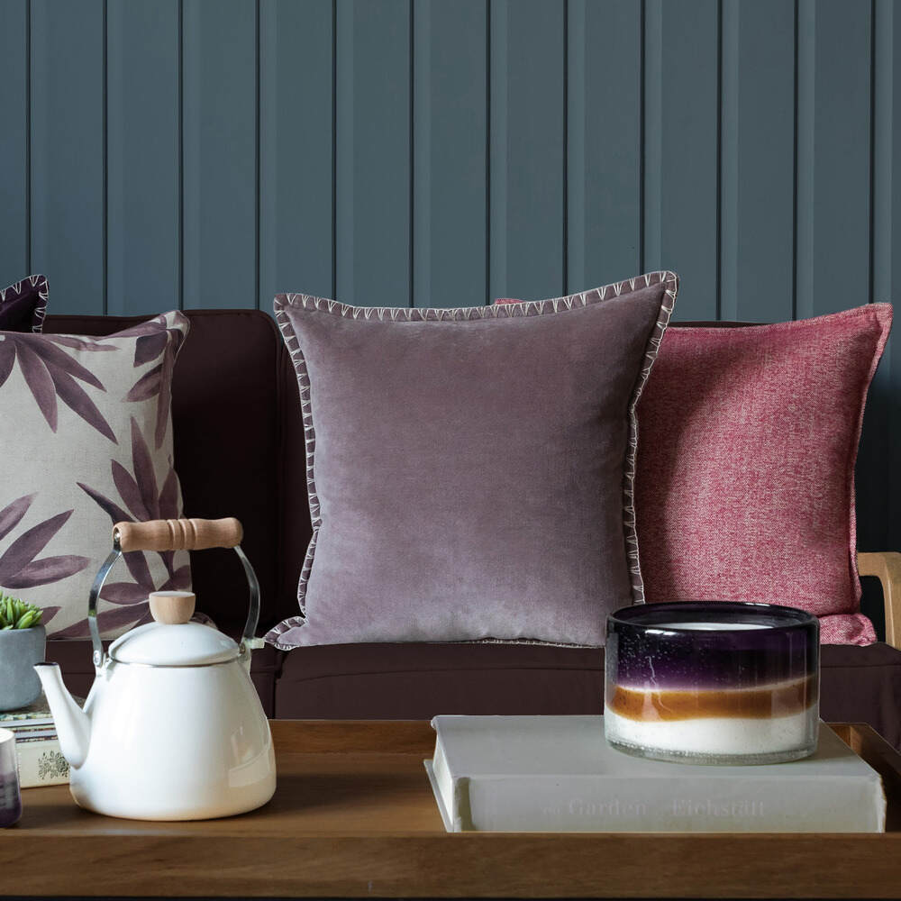 Stitch Feather Cushion - Lavender