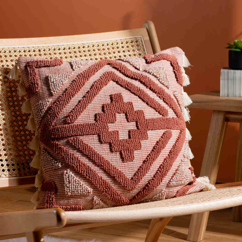 Kalai Feather Filled Cushion - Brick