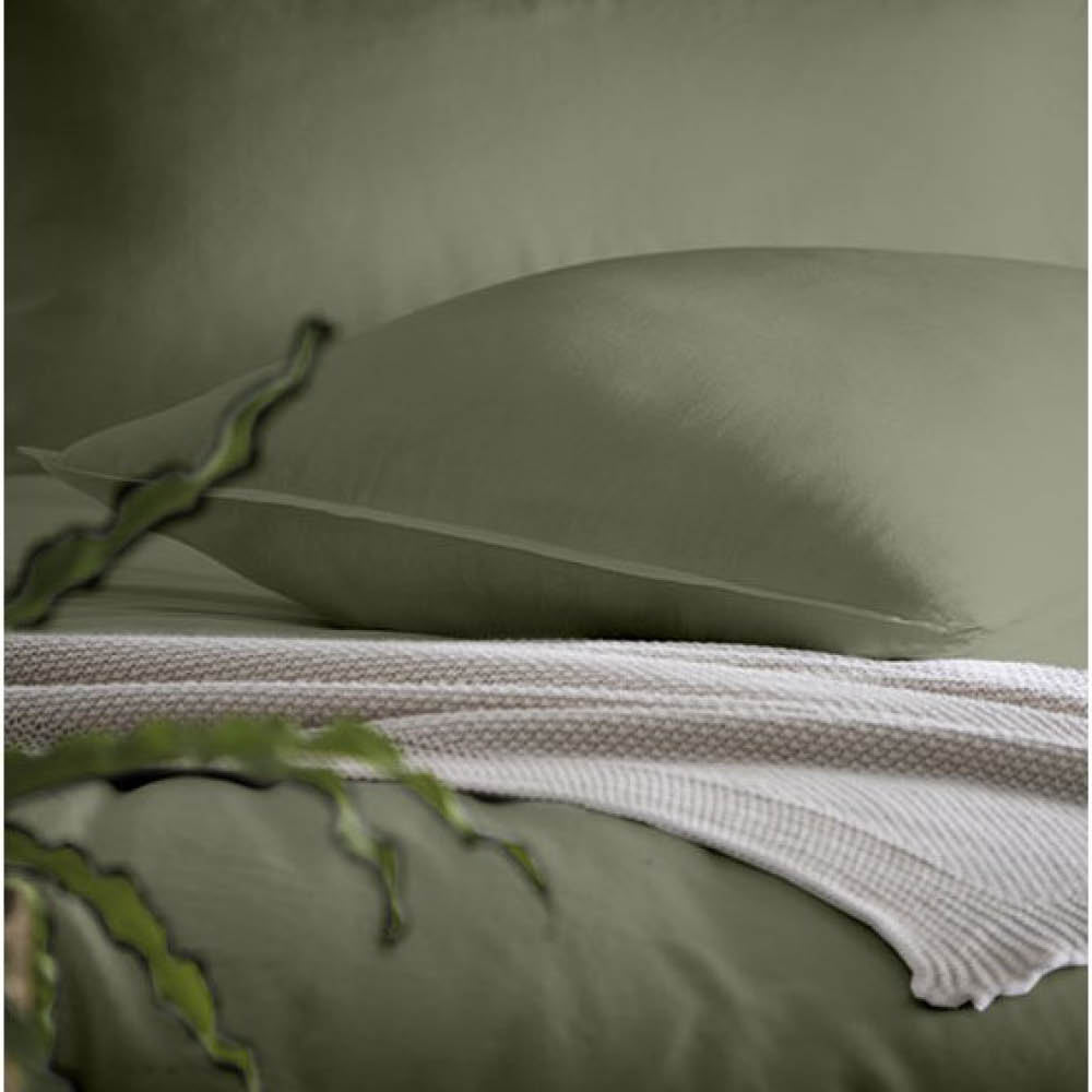 Appletree Loft Cassia Cotton Duvet Cover Set - Khaki