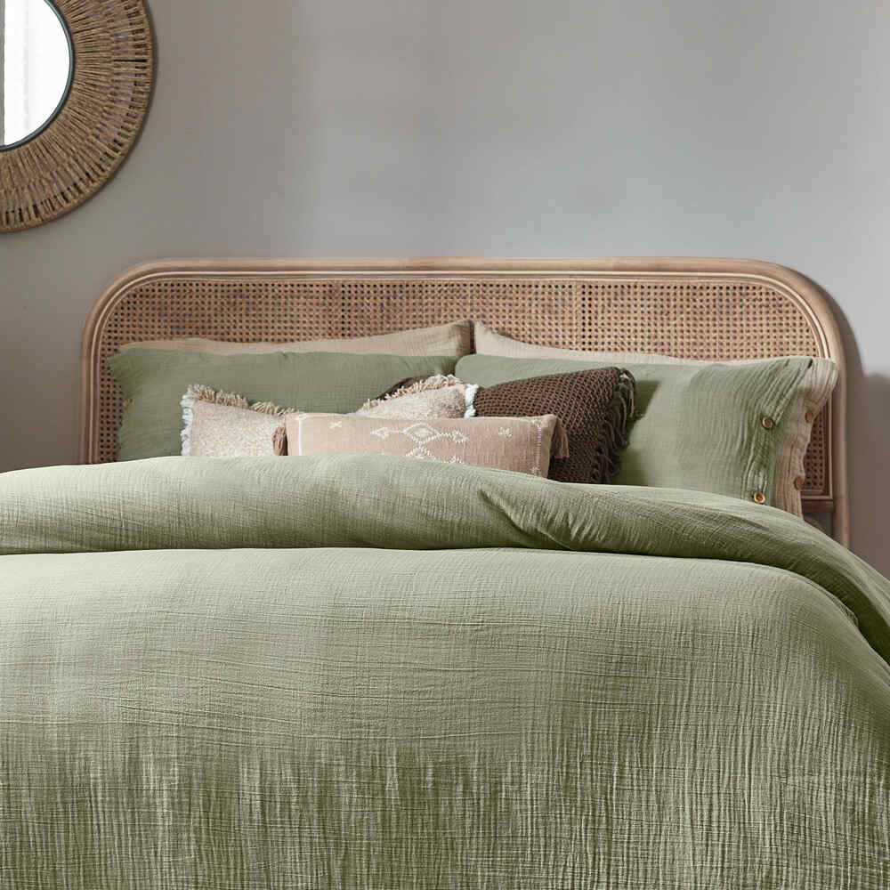 Soft Crepe Lark Duvet Cover Set - Sage