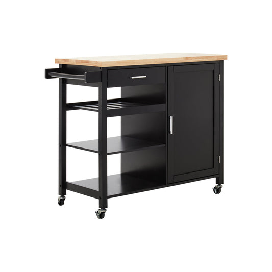 Frankfurt Black Kitchen Trolley