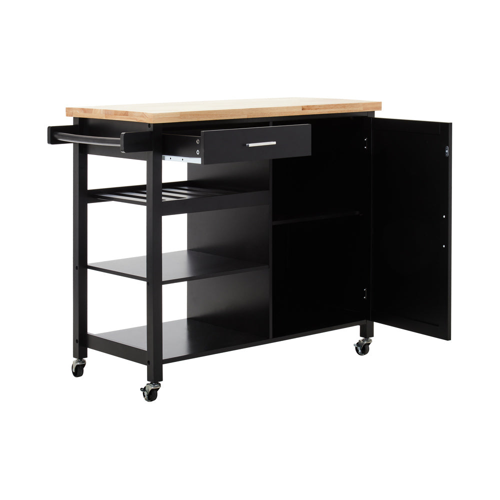 Frankfurt Black Kitchen Trolley