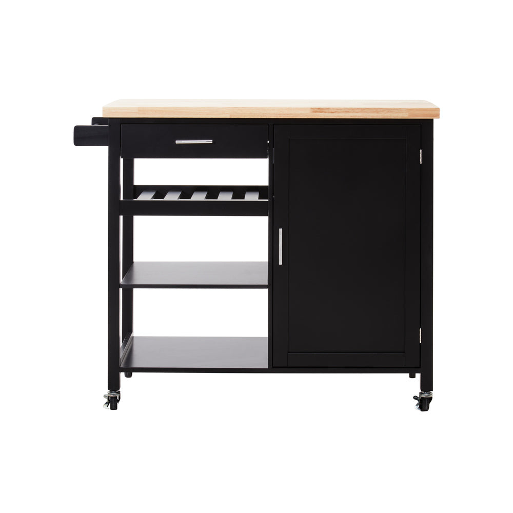 Frankfurt Black Kitchen Trolley