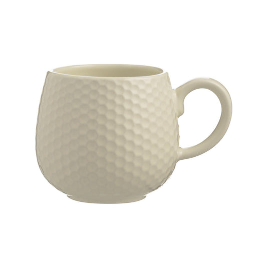 Embossed Cream Honeycomb Mug 350ml