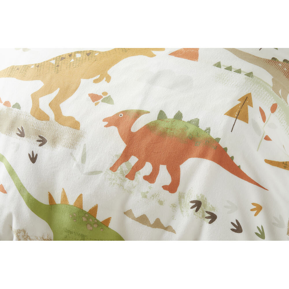 Dino Brushed Single Duvet Set - Green