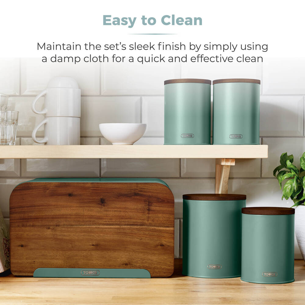 Tower Scandi 5 Piece Kitchen Storage Set - Sage
