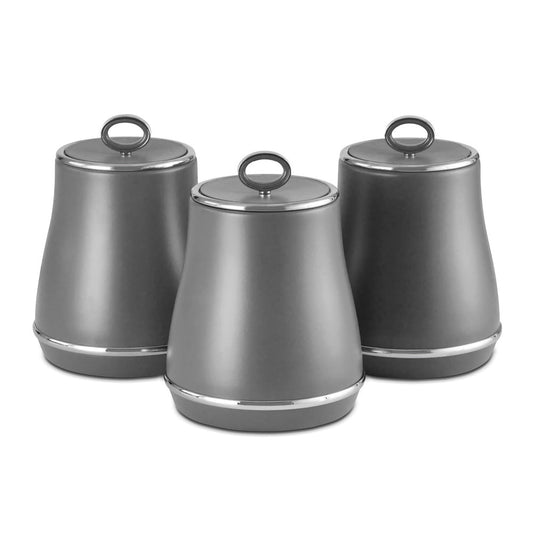 Tower Renaissance Retro 3 Piece Canister Set- Grey