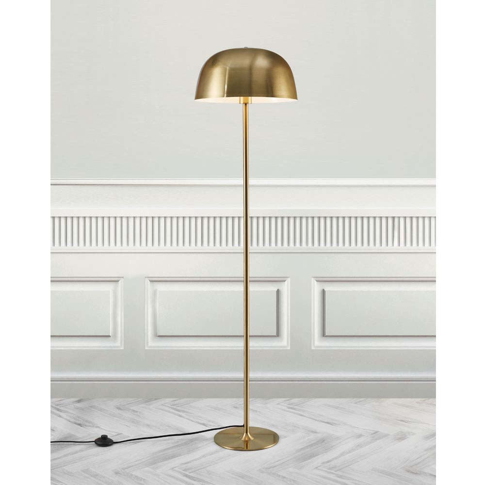 Mushroom Floor Lamp -  Brushed Brass