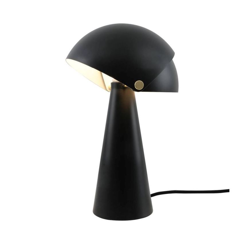 Mushroom Swivel Shade Table Lamp - Black