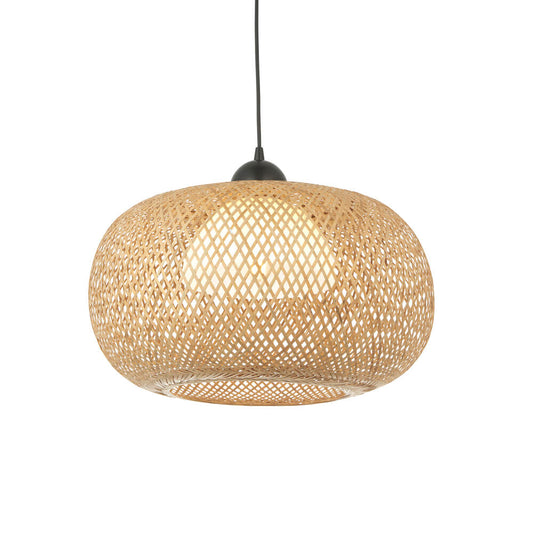 Bali Wicker Globe Pendant Light 155cm