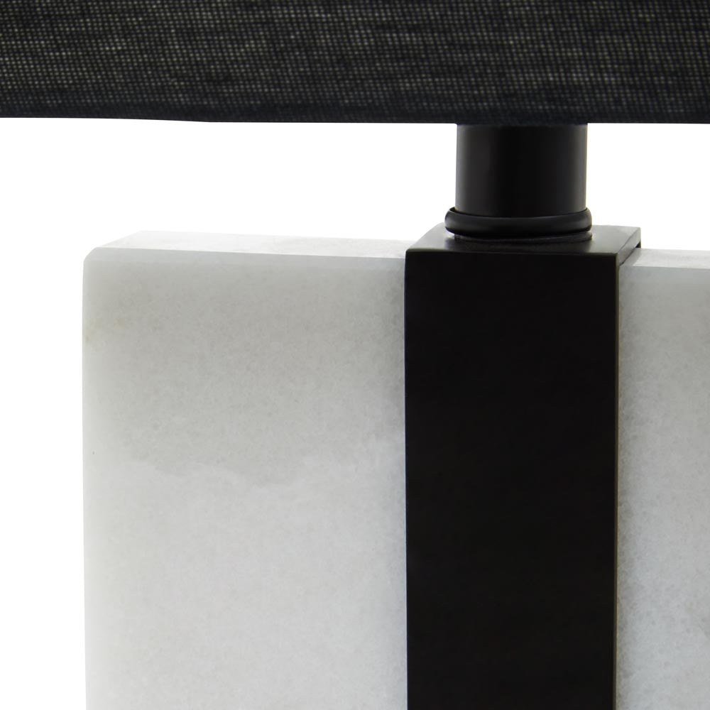 Elvie Black & White Marble Table Lamp