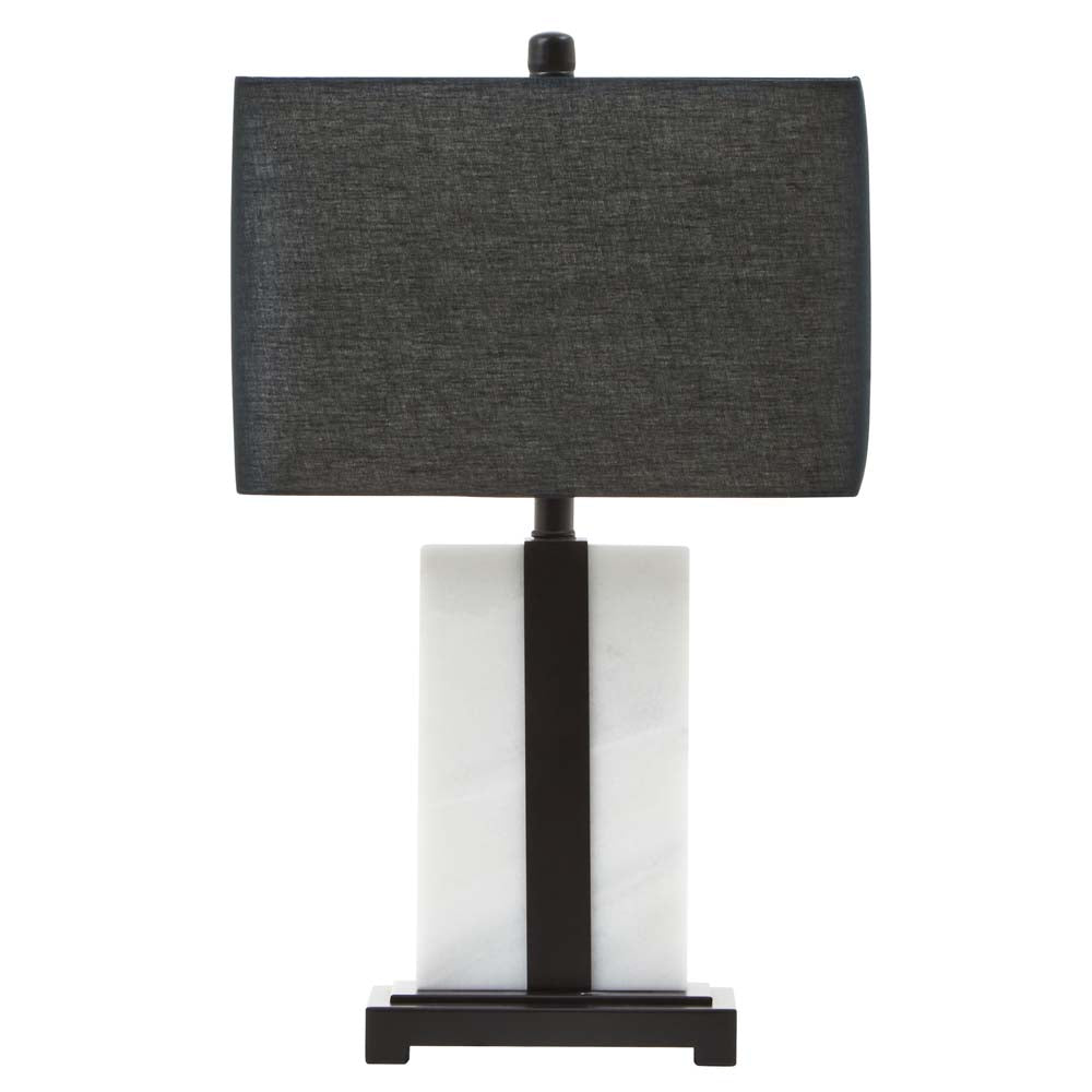 Elvie Black & White Marble Table Lamp