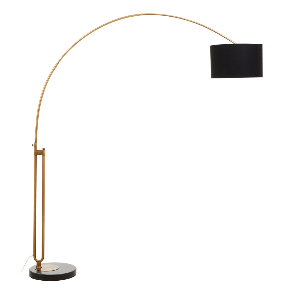 Hubert Antique Brass Arched Floor Lamp