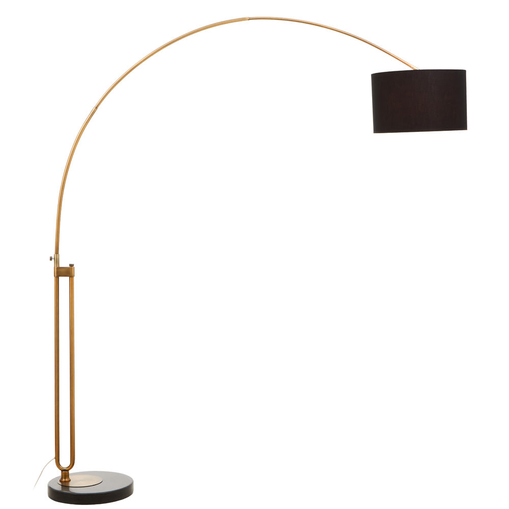 Hubert Antique Brass Arched Floor Lamp