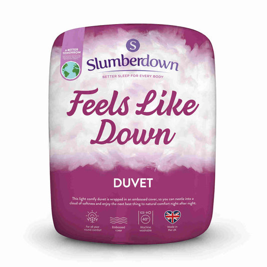 Slumberdown Feels Like Down Duvet, 13.5 Tog, Single