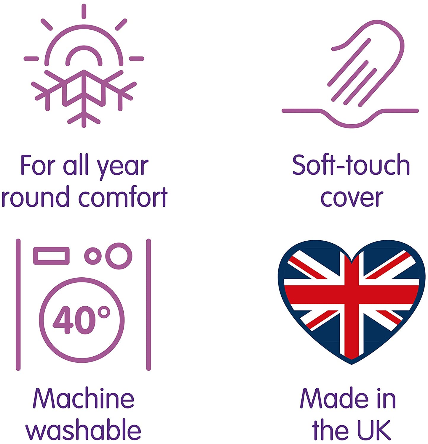 Slumberdown Feels Like Down Duvet, 13.5 Tog, Double