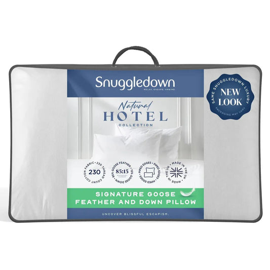 Snuggledown Hotel Signature Goose Feather and Down Pillow, 1 Pack