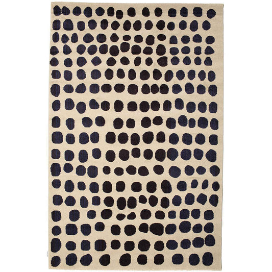 Square Rug - Beige & Blue