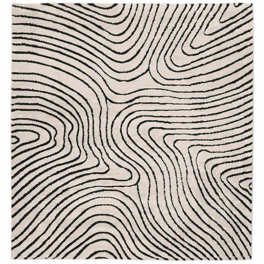 Chaima Rug - Cream and Black