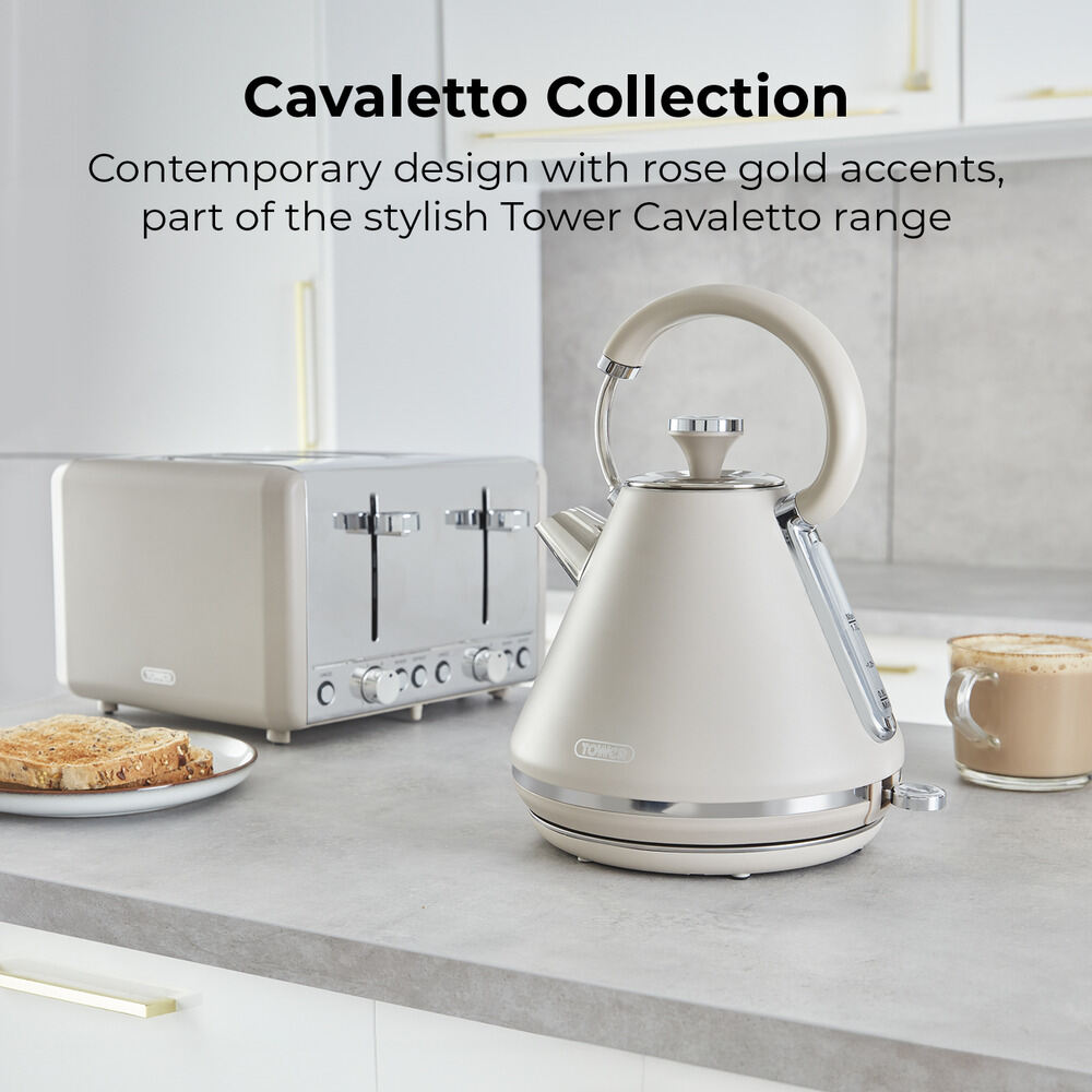 Tower Cavaletto Vintage Pyramid Kettle 1.7L - Latte