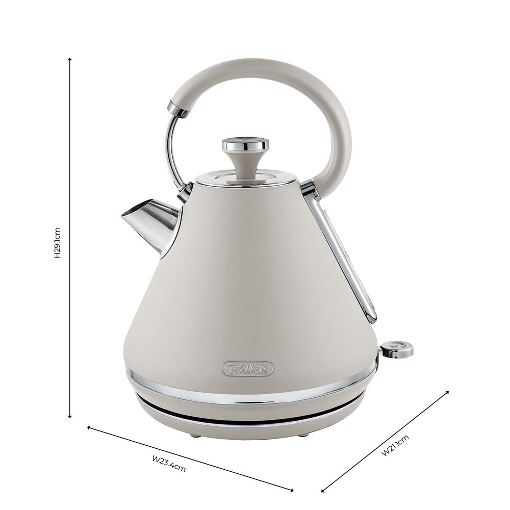 Tower Cavaletto Vintage Pyramid Kettle 1.7L - Latte