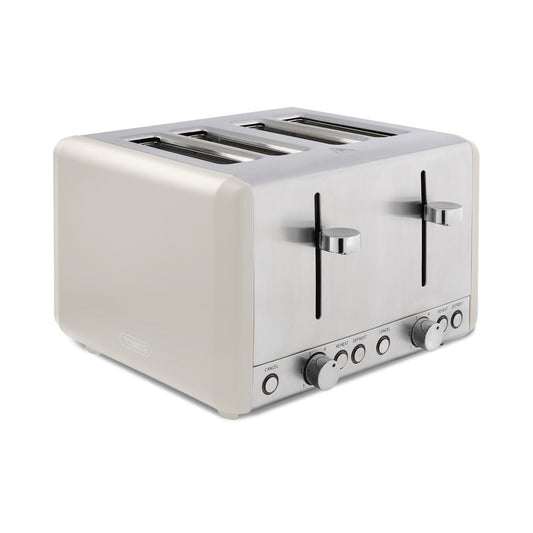 Tower Cavaletto Vintage 4 Slice Toaster - Latte